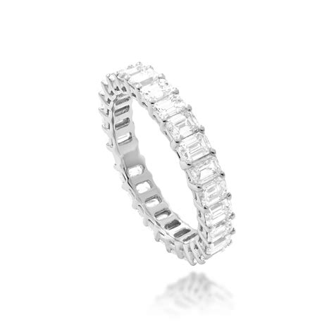 Emerald Cut Diamond Eternity Ring Venessa Diamonds