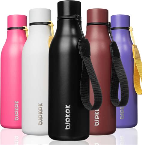 Amazon BJPKPK Insulated Water Bottles 18oz Stainless Steel Metal