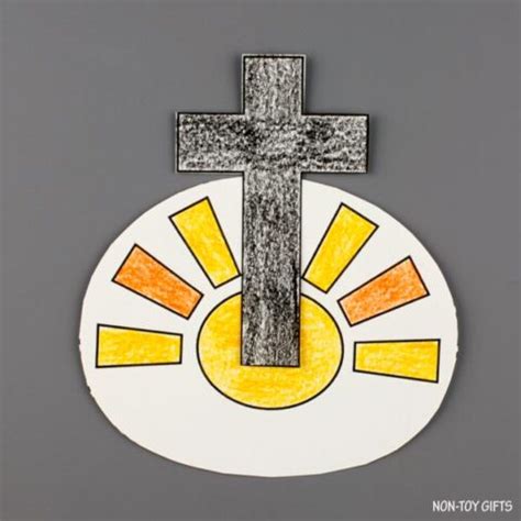 He Is Risen Wreath Craft With Template Non Toy Gifts