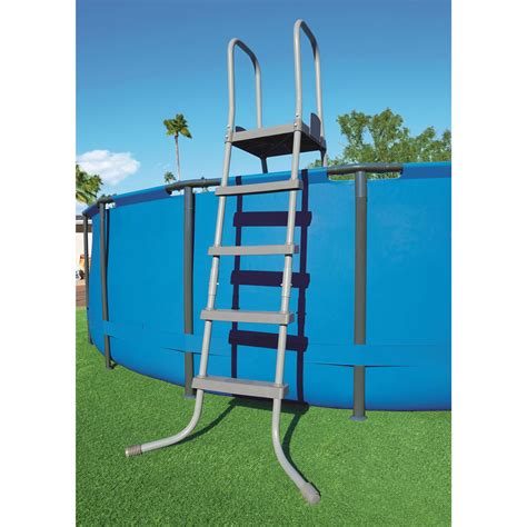 Bestway 52 Inch Steel Above Ground Pool Ladder No-Slip Steps (For Parts ...