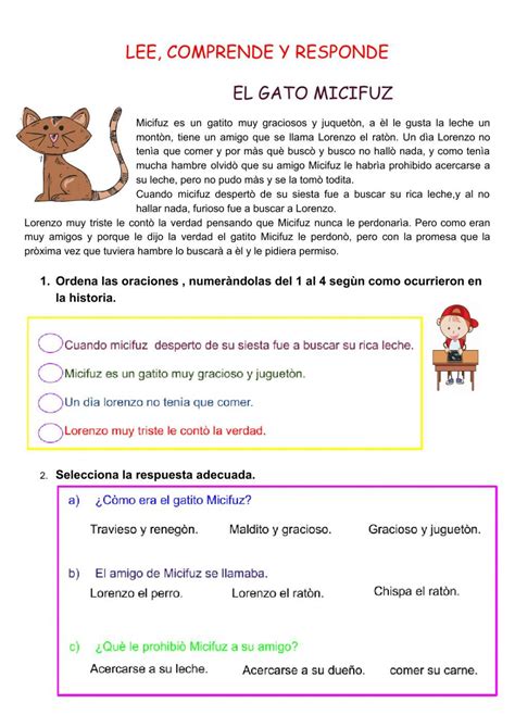 Ejercicio De Comprensi N De Lectura En Pdf Online Lectura De