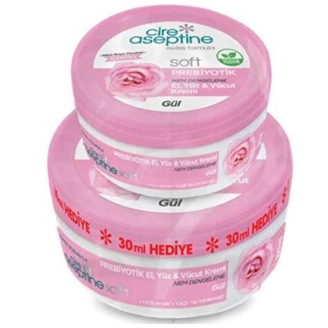 Cire Aseptine Soft Gül Özlü Prebiyotik Krem 100 ml 30 ml Nar Ecza