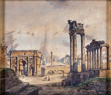 Arthur John Strutt Veduta Del Foro Romano Con L Arco Di Settimio