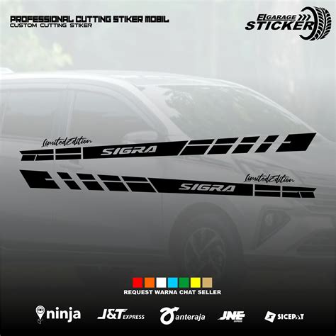 Stiker Mobil Daihatsu Sigra Cutting Stiker Mobil Body Samping Simple