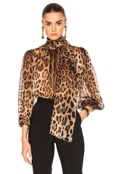 Chiffon Leopard Print Blouse Leopard Print Blouse Dress Shirts For