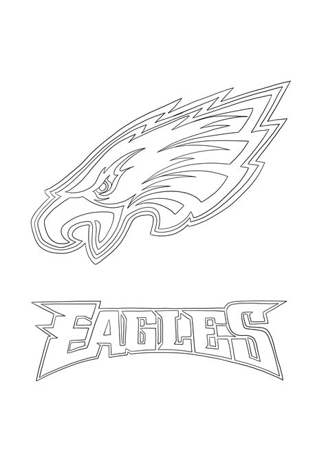 Philadelphia Eagles logo for coloring and printing for kids