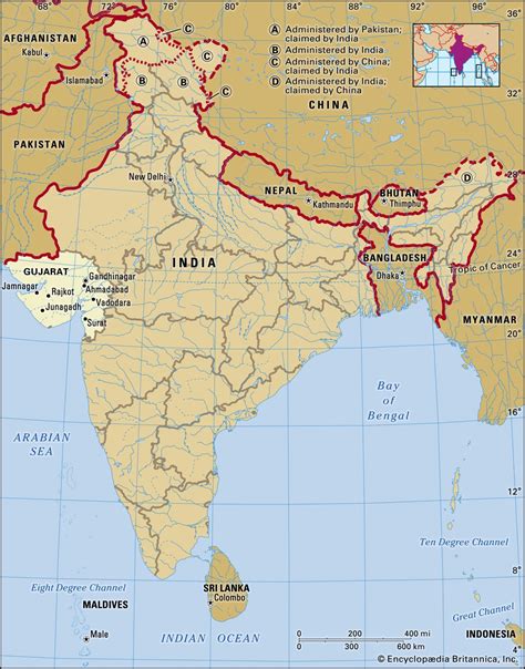 Gujarat State Map India - Galina Christiane