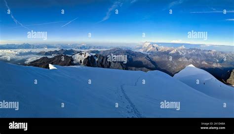 Summit ascent between combin de valsorey and combin de grafeneire on ...