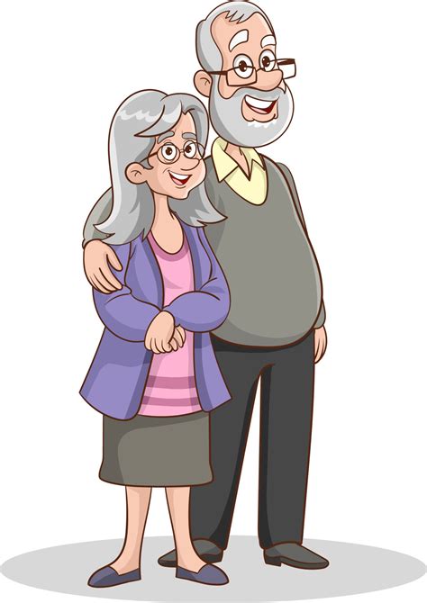 Elderly Couple Holding Hands Grandparents Together Grandfather An