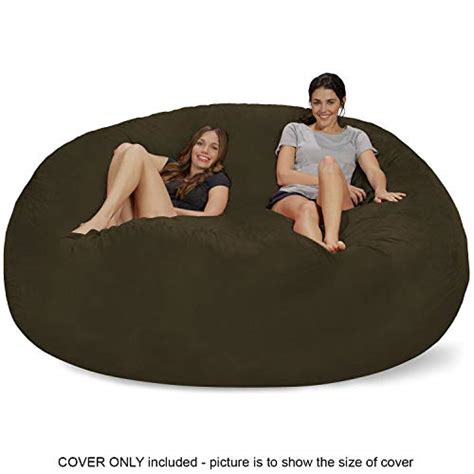 Chill Sack Bean Bag Chair 8 Feet Microsuede Olive Cover Only Pricepulse