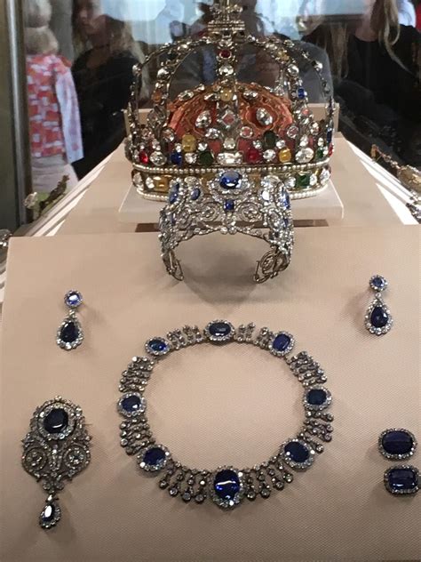 My favorite set of the Crown Jewels at the Louvre. Just a few sapphires ...