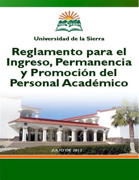 Reglamento Para El Ingreso Permanencia Y Promoci N Del