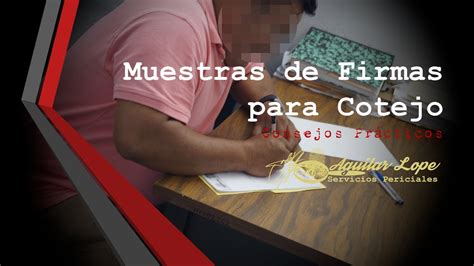 Las Muestras De Firmas Como Documento Indubitable Para La Prueba