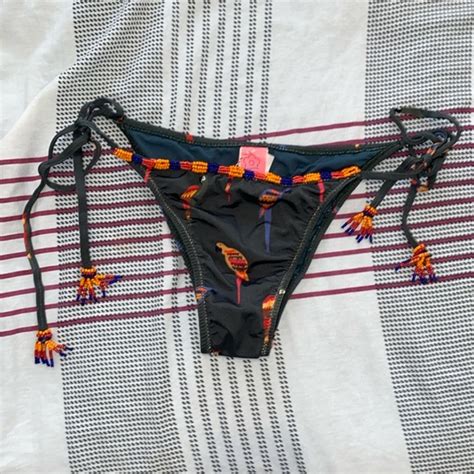FARM Rio Swim Farm Rio Beaded Tassel Parrot Bikini Bottom Poshmark