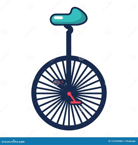 Icono De La Bicicleta De La Rueda Del Unicycle Uno Del Circo