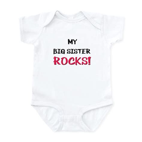 5 4 3 Big Sister Baby Bodysuit My Big Sister Rocks Infant Bodysuit