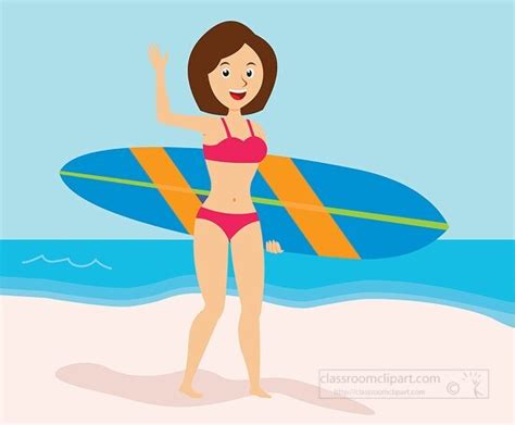 Water Sports Clipart-girl wearing two piece bathingirl wearing two ...