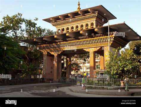 The Gate Of Bhutan At The Border Between India And Bhutan In