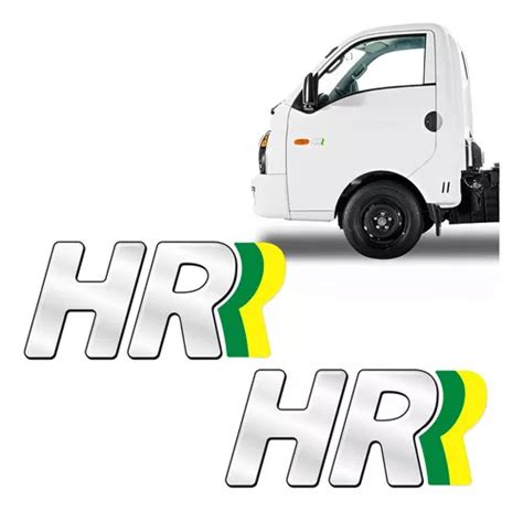 Par De Pegatinas Con El Emblema Hr De Hyundai Hr Cromadas Y Resinadas