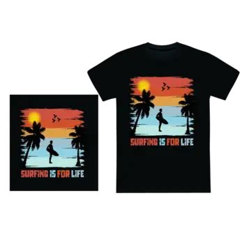 Surfing T Shirt Design Vector Surfing T Shirt Summer T Shirt Vintage