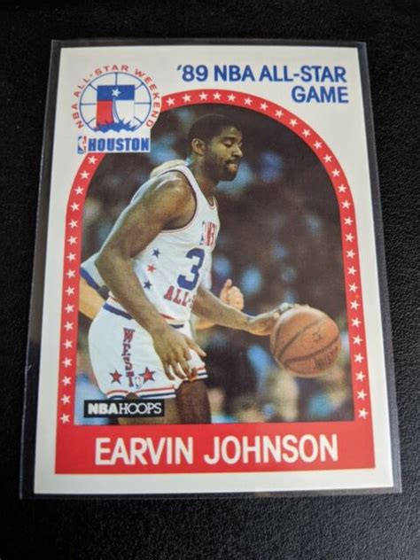 1989 NBA Hoops Earvin Magic JOHNSON Houston All Star Basketball Card