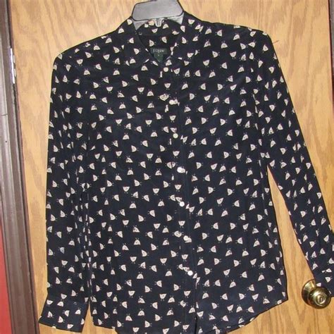 J Crew Tops J Crew Silk Blouse With Chickenshens Womans Sz Sm