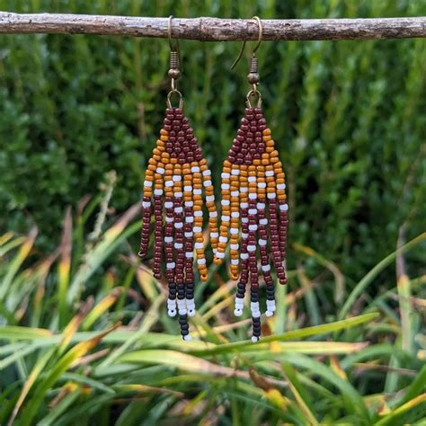 Handmade Philippine Serpent Eagle Bird Inspired Beaded Earrings With