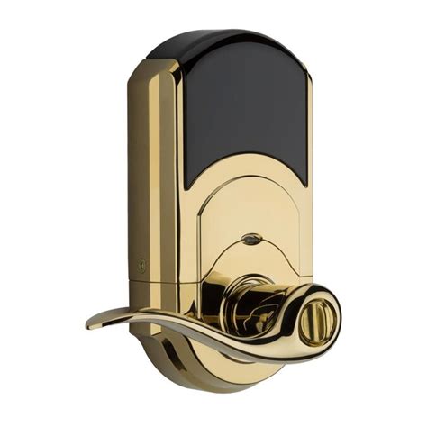 Kwikset Smartcode Lifetime Polished Brass 1 Cylinder Smartkey Electronic Handle Lighted Keypad