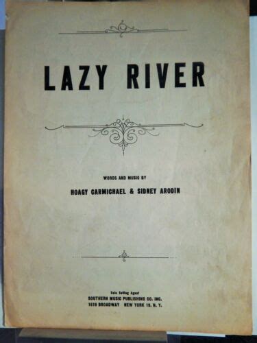 Sheet Music 1931 Lazy River By Hoagy Carmichael And Sidney Arodin Ebay