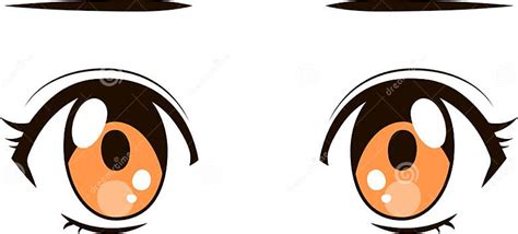 Cute Anime Style Eyes In Normal Times Stock Vector Illustration Of