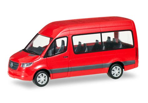 Herpa Mercedes Benz Sprinter Bus Hochdach Rot 093804