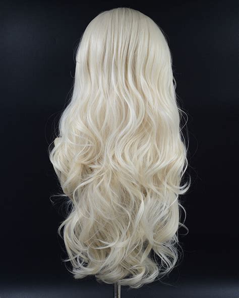 Ash Blonde Long Wavy Synthetic Lace Front Wig Wt227 Weekendwigs