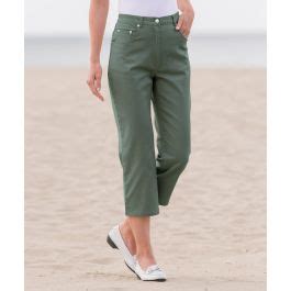 Cotton Stretch Cropped Trousers Crop Trouser Damart Co Uk