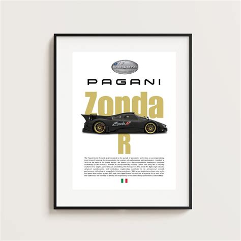 Pagani Zonda R Poster Poster Ideas Hypercar Supercar Poster Car