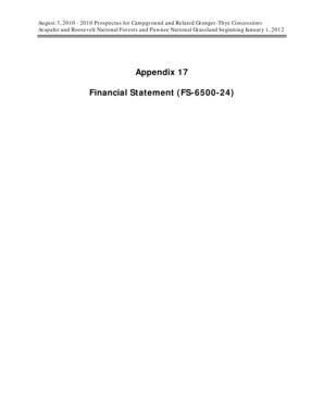 Fillable Online Fs Usda Appendix Campground Prospectus Fs Usda