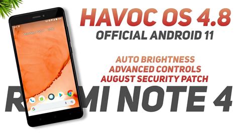 Havoc OS 4 8 Official Rom Redmi Note 4 Android 11 Advanced