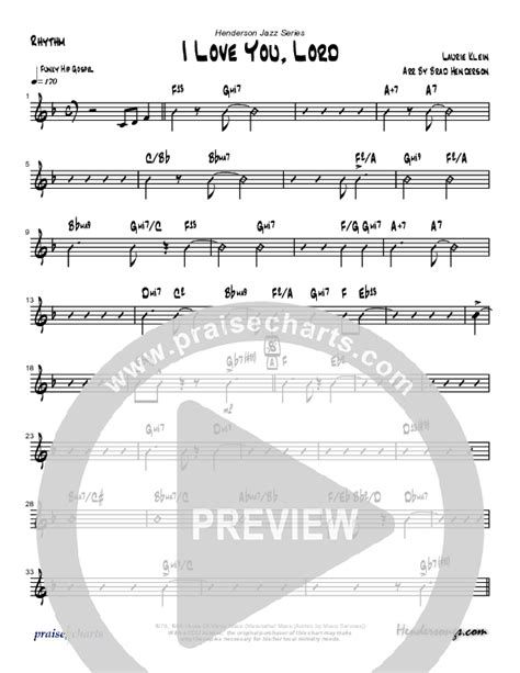 I Love You Lord Instrumental Sheet Music Pdf Brad Henderson Praisecharts