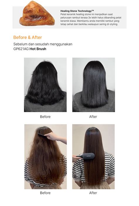 Jual Glampalm Og Hot Brush Straightener Sisir Panas Pelurus Rambut Gp Ag Shopee Indonesia