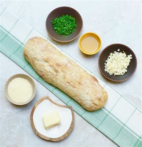 Easy Cheesy Homemade Ciabatta Garlic Bread Recipe