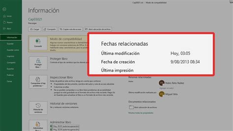 Como Cambiar la Fecha de CREACIÓN y MODIFICACIÓN a un archivo EXCEL