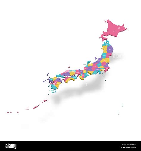 Japan Political Map Of Administrative Divisions Prefectures