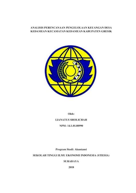 Pdf Analisis Perencanaan Pengelolaan Keuangan Desa Sekolah Tinggi