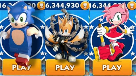 Sonic Dash Lego Sonic Vs Tails Nine Vs Paladin Amy Movie Sonic Vs