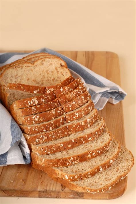 Loaf Of Whole Wheat Bread Isolated On White Background Stock Image