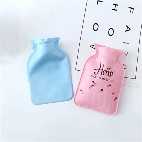 Cute Cartoon Pvc Hot Water Bottle Warm Belly Hotwater Hand Warmer Filled Mini Warmer Screw Top