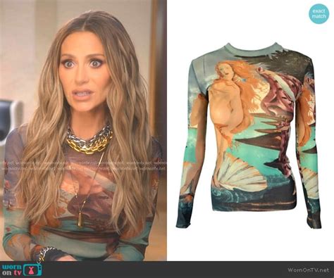 Wornontv Dorits Print Mesh Confessional Top On The Real Housewives Of