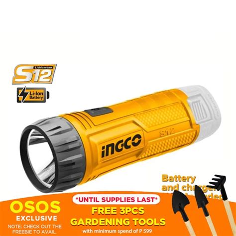 Ingco Original S Lithium Ion Flashlight Emergency Light V Bare Tool