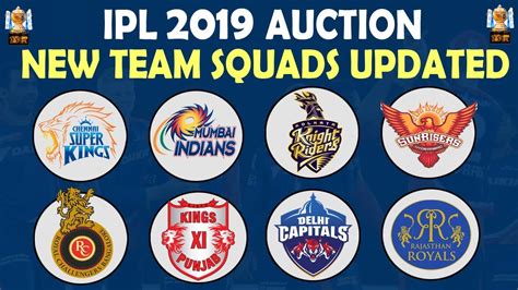 IPL 2019 New Team Squads Updated All Teams Players Full List CSK