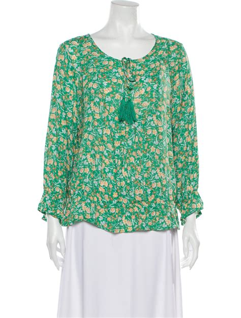 Rachel Zoe Floral Print Scoop Neck Blouse Clothing Wrl47227 The