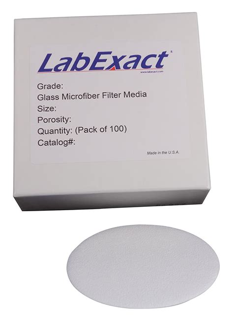 LabExact 1200225 Grade B Glass Microfiber Filter Binderless